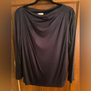Reiss long sleeve drapey top